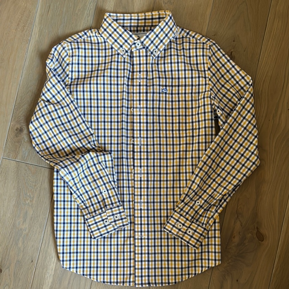 Southern Tide Boys Plaid Sport Shirt